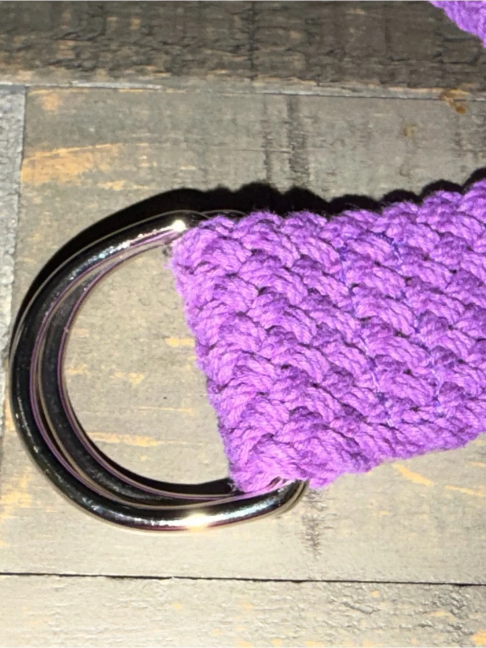 Women's 69 inch Handwoven Purple Woven Belt Y2K